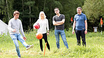 Eine Runde Fußballgolf in Wölfersheim