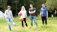 Eine Runde Fußballgolf in Wölfersheim