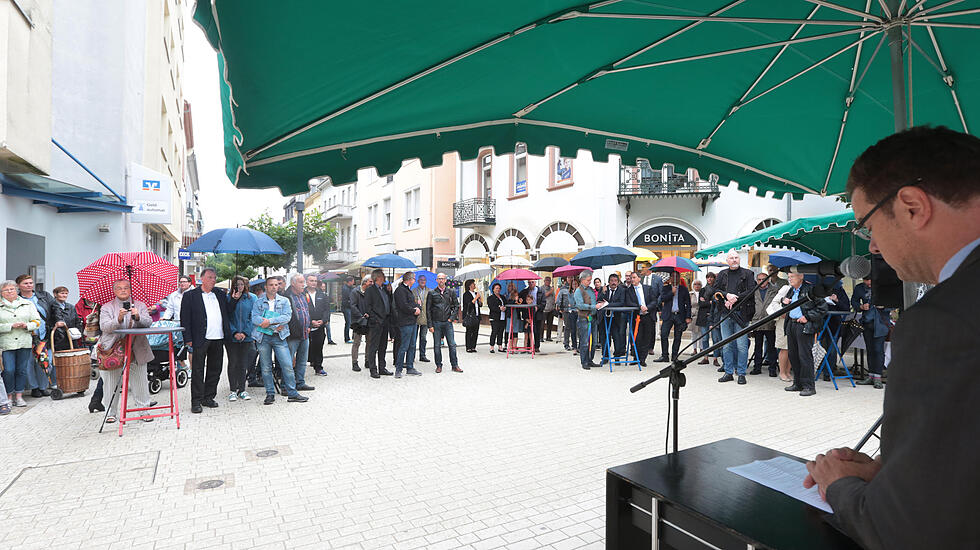 Impressionen der neugestalteten Fußgängerzone Bad Nauheim