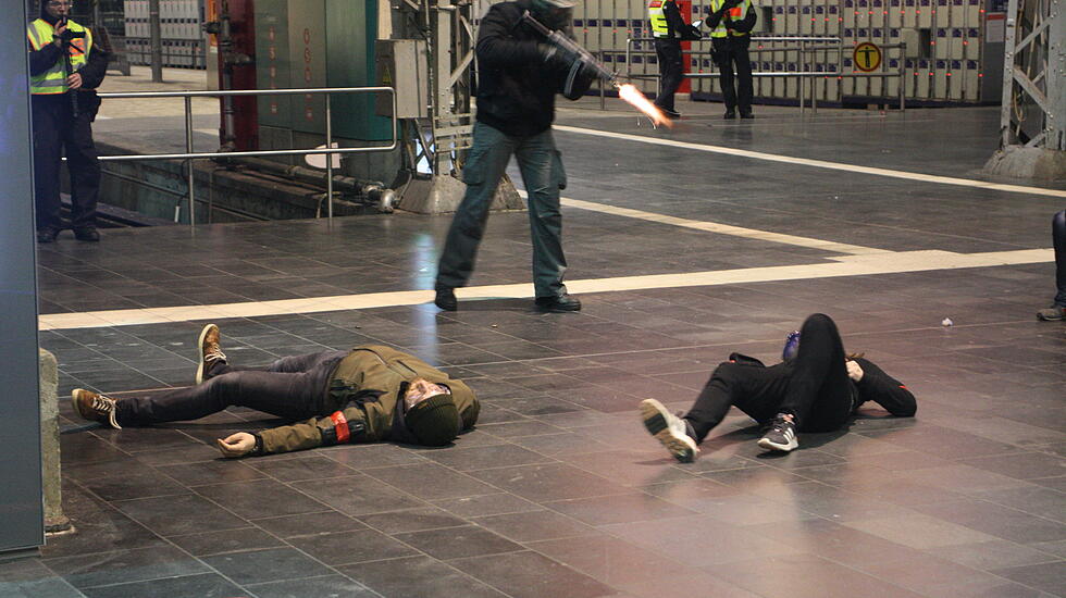 Chronologie: Die Anti-Terrorübung am Frankfurter Hauptbahnhof