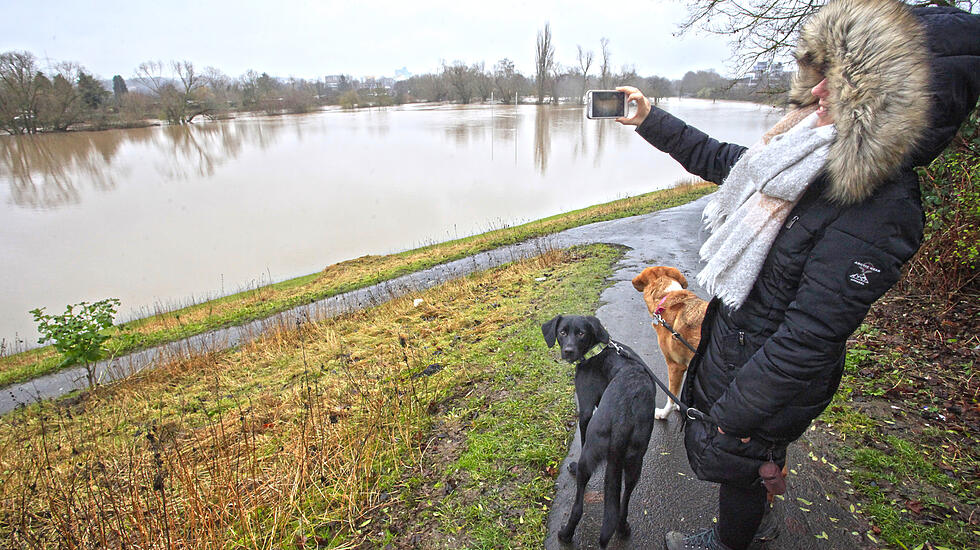 Hochwasser in Gießen am 4. Januar (Foto: Schepp)