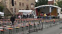 Großer Wahlkampftag in Gießen: Merkel-Besuch und NPD-Kundgebung