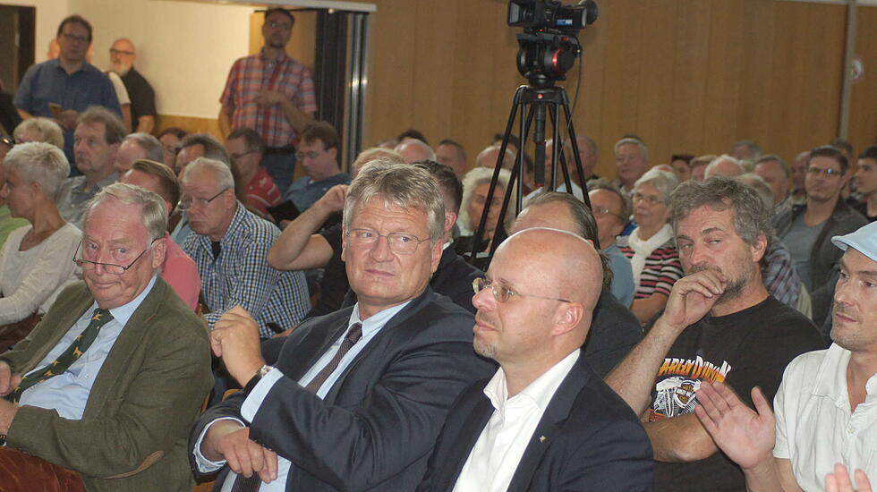 Protest gegen Alexander Gauland in Altenstadt