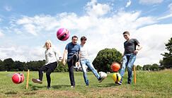 Eine Runde Fußballgolf in Wölfersheim
