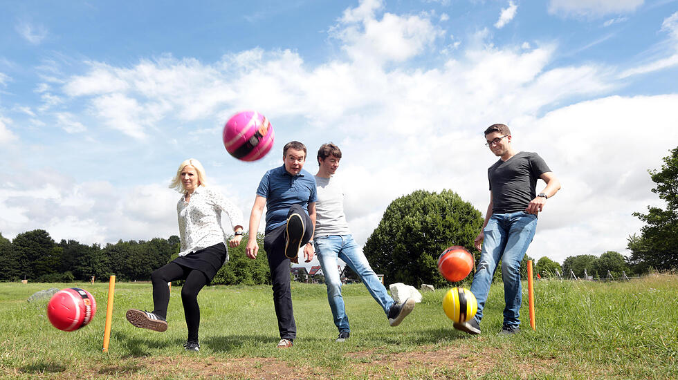 Eine Runde Fußballgolf in Wölfersheim