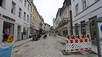 Impressionen der neugestalteten Fußgängerzone Bad Nauheim