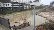 Hochwasser in Gießen am 4. Januar (Foto: Schepp)