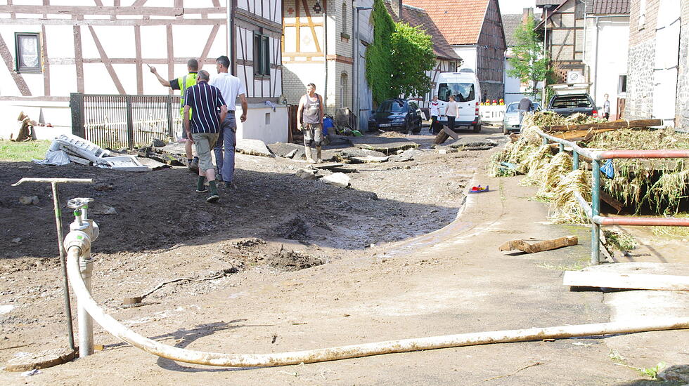 Flut in Nidda